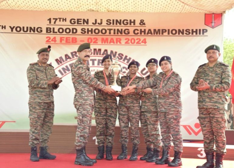 पश्चिमी कमान ने प्रतिष्ठित 17वीं जनरल जे जे सिंह एयर वेपन्स शूटिंग चैंपियनशिप – 2024 जीती
