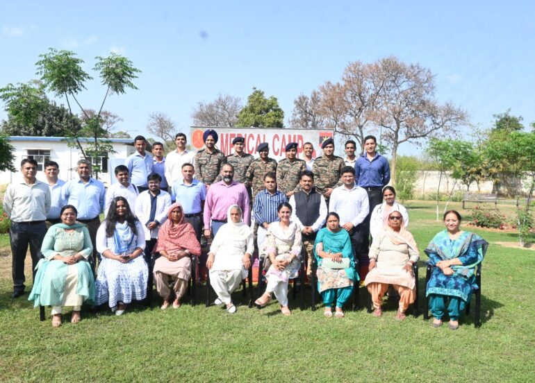 भारतीय सेना द्वारा एम्स बठिंडा के सहयोग से पूर्व सैनिकों के लिए चिकित्सा और कैंसर स्क्रीनिंग शिविर का आयोजन