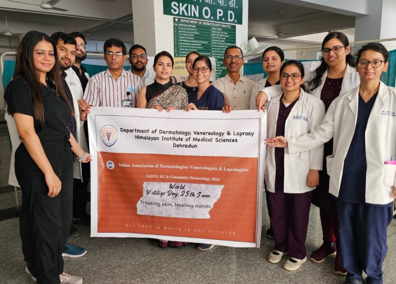 विश्व विटिलिगो दिवस पर हिमालयन हॉस्पिटल में चलाया गया जागरूकता अभियान