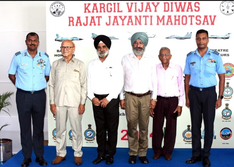कारगिल विजय दिवस रजत जयंती 2024 के उत्सव के अवसर पर वायु सेना स्टेशन भिसियाना में वायुसैनिक मिलन आयोजित