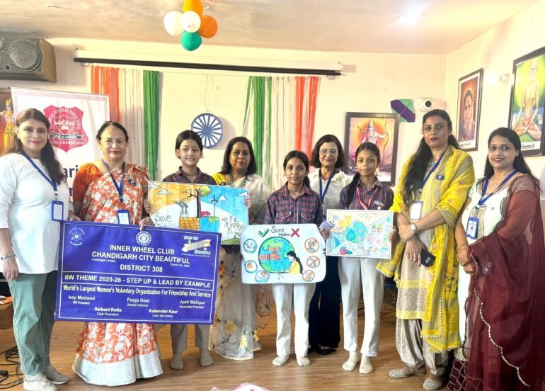 इनर व्हील क्लब चंडीगढ़ सिटी ब्यूटीफुल ने आयोजित की पोस्टर मेकिंग प्रतियोगिता
