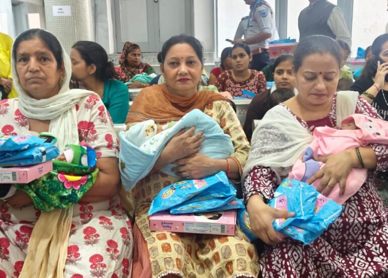 चंडीगढ़ में सेवा संकल्प अभियान, 90 यूनिट रक्तदान और बेबी केयर किट वितरण
